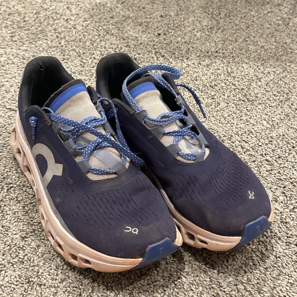 Navy and Blue on running Sneakers - Picture 1 of 5